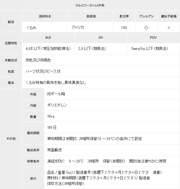 クルミローストLHP赤